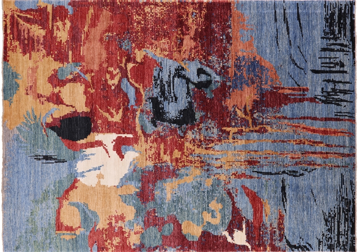 Abstract Modern Handmade Rug