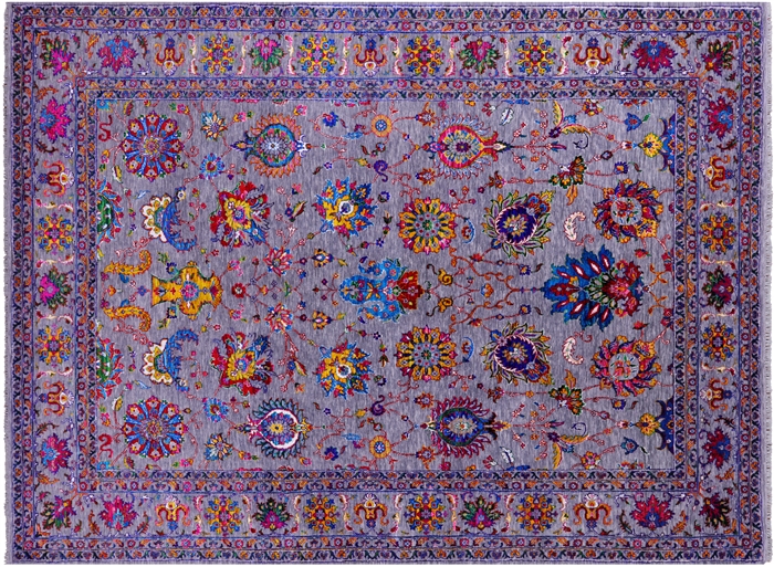 Persian Tabriz Handmade Wool & Silk Rug