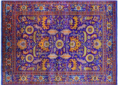 Purple Persian Tabriz Handmade 100% Silk Rug