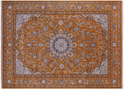 Wool & Silk Persian Nain Handmade Rug