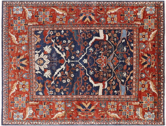 Persian Fine Serapi Hand Knotted Wool Area Rug
