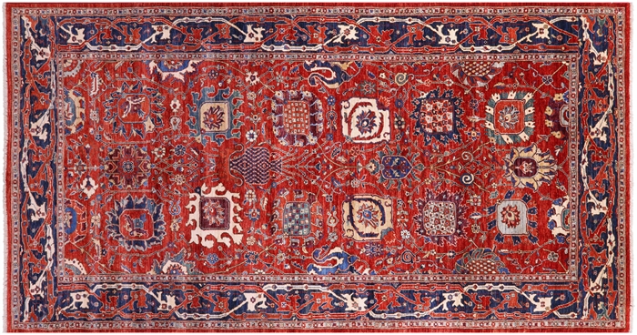 Persian Heriz Serapi Handmade Wool Rug