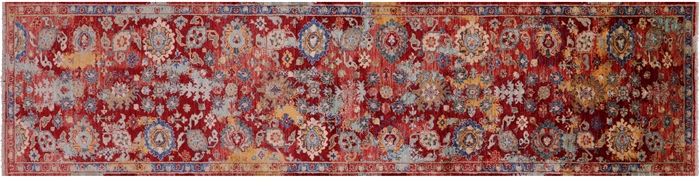 Runner Transitional Persian Heriz Serapi Hand-Knotted Rug