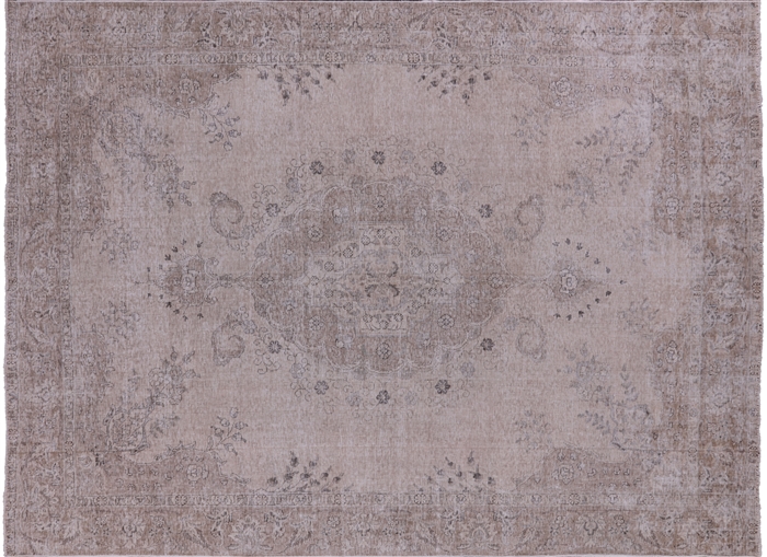 Persian Vintage White Wash Hand Knotted Wool Area Rug