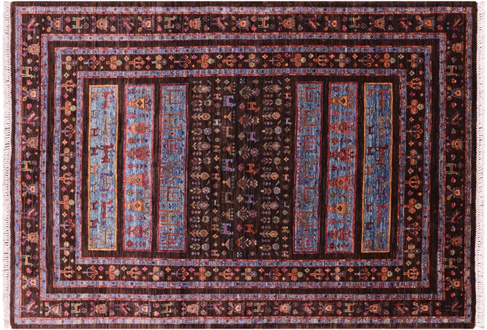 Tribal Persian Gabbeh Hand Knotted Wool Area Rug