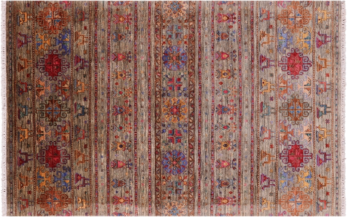 Hand Knotted Tribal Persian Gabbeh Rug