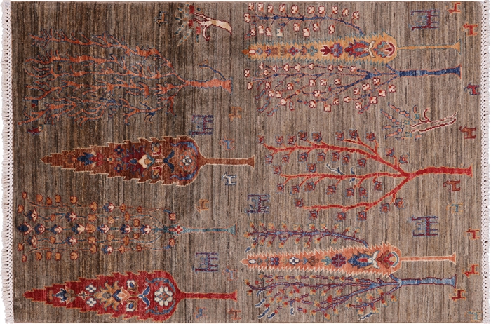 Tribal Persian Gabbeh Wool Area Rug