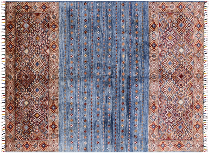 Hand Knotted Khorjin Super Kazak Wool Rug