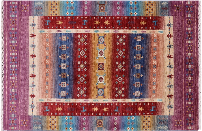 Tribal Persian Gabbeh Handmade Wool Rug