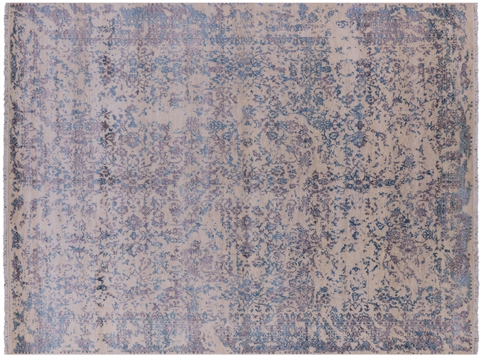 Hand Knotted Persian Wool & Silk Area Rug