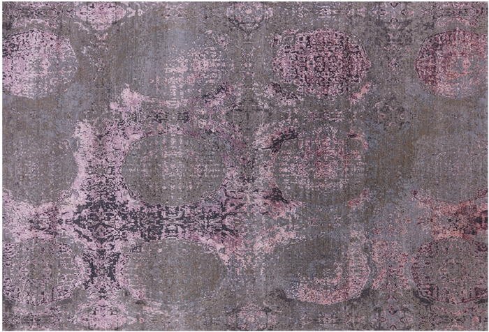 Hand-Knotted Abstract Wool & Silk Area Rug