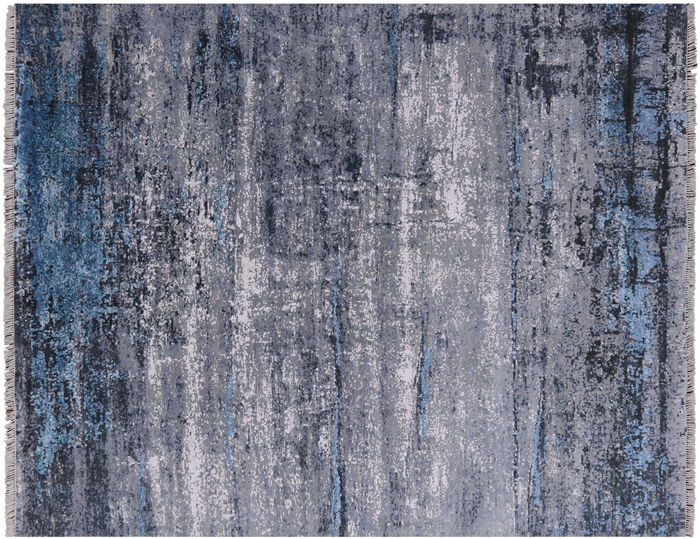 Hand Knotted Contemporary Wool & Silk Area Rug