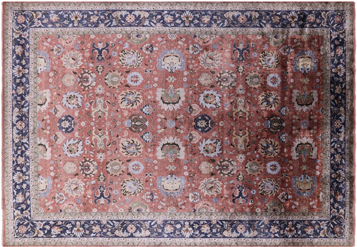 Hand-Knotted Persian Silk Area Rug