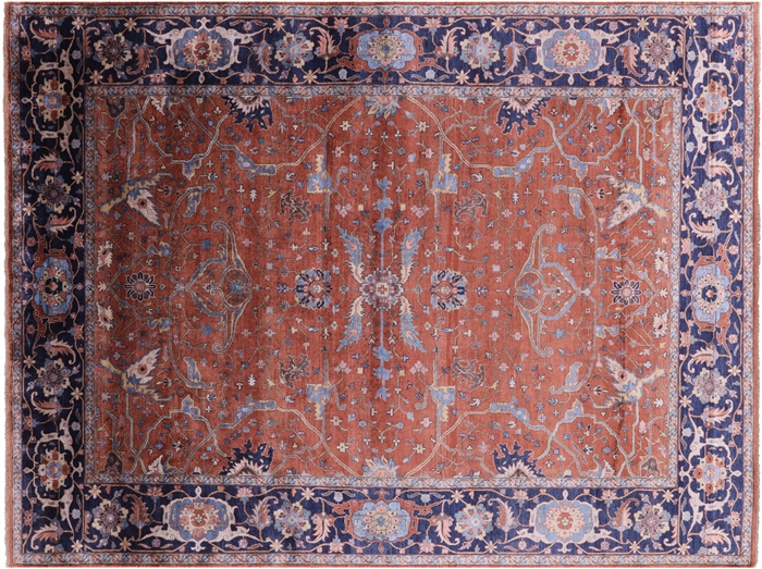 Handmade Silk Persian Serapi Area Rug