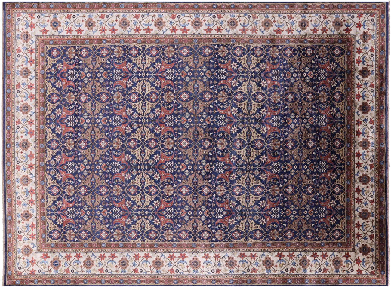 8' 9" X 11' 9" Persian Hand-Knotted Silk Area Rug