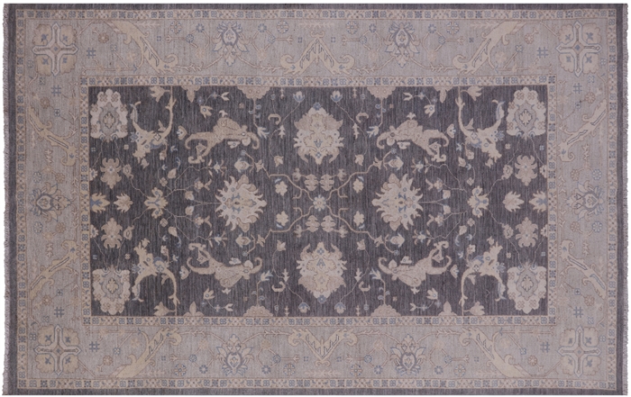 Turkish Oushak Hand-Knotted Rug