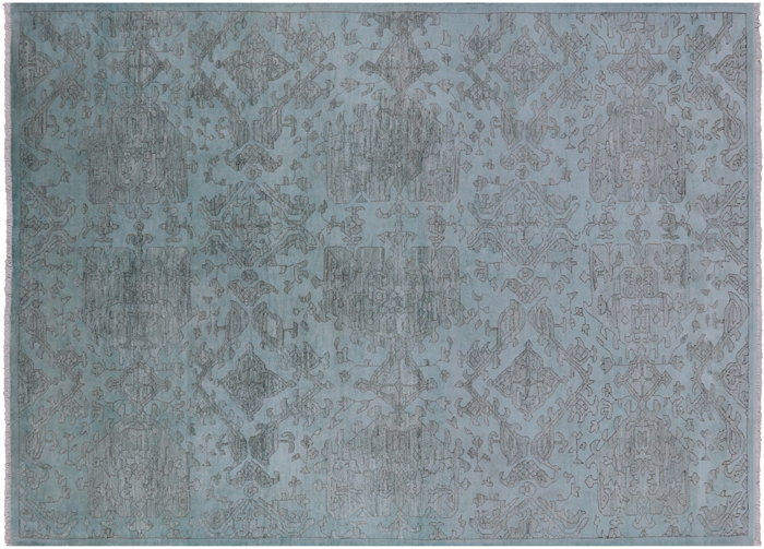 Full Pile Overdyed Hand-Knotted Wool Rug
