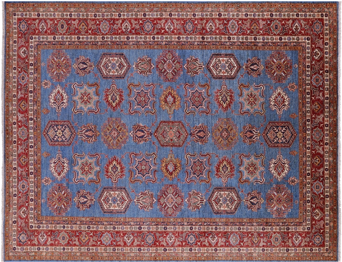 Hand-Knotted Super Kazak Wool Rug