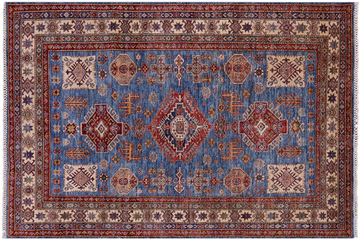 Handmade Super Kazak Wool Rug