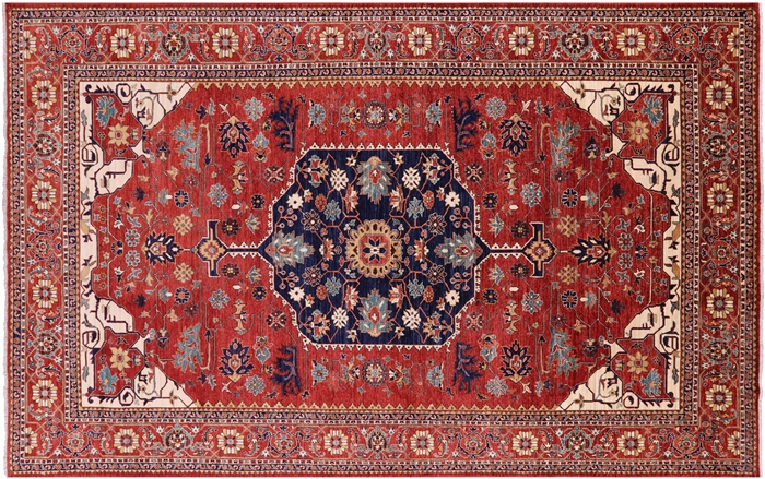 Persian Fine Serapi Hand-Knotted Wool Rug