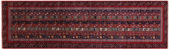 Runner Persian Gabbeh Shall Hand-Knotted Rug