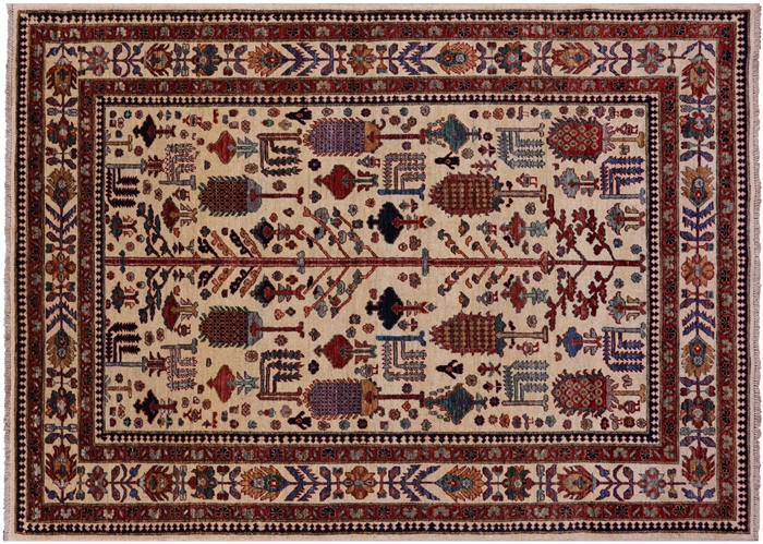 Hand-Knotted Tribal Persian Gabbeh Rug