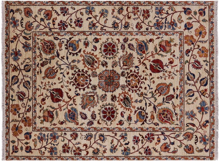 Persian Tabriz Hand-Knotted Rug