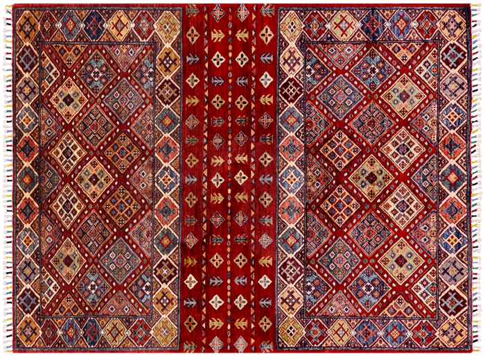 Khorjin Super Kazak Hand-Knotted Rug