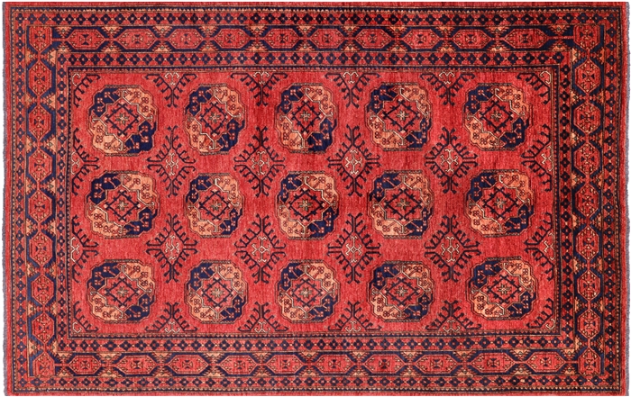 Hand-Knotted Bokhara Wool On Wool Rug