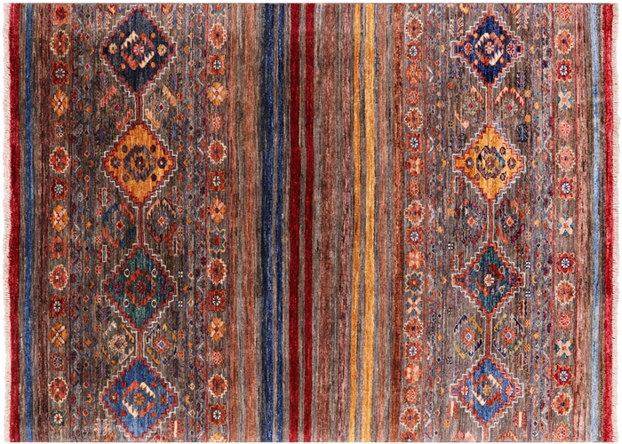 Hand Knotted Super Kazak Khorjin Rug