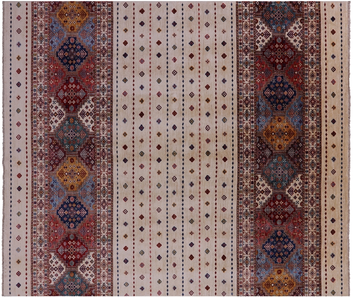 Handmade Khorjin Super Kazak Wool Rug