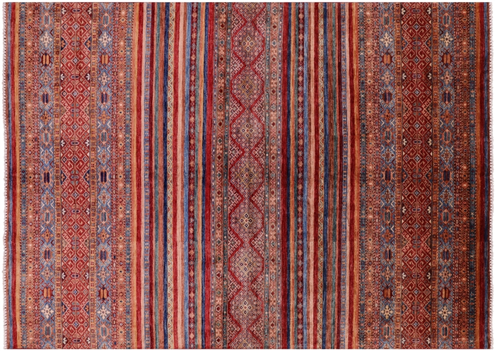 Hand Knotted Super Kazak Khorjin Wool Rug