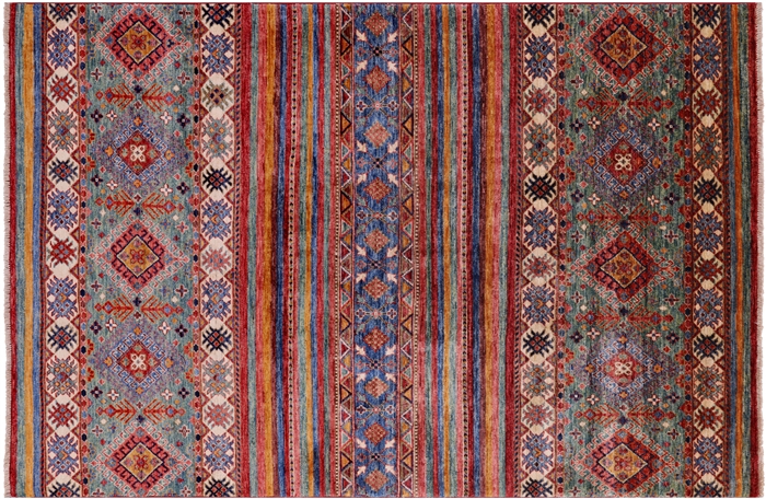 Super Kazak Khorjin Handmade Rug