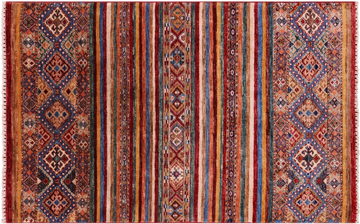 Super Kazak Khorjin Hand Knotted Rug