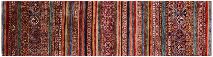 Khorjin Super Kazak Handmade Runner Rug