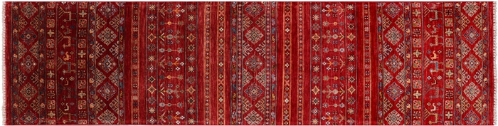 Hand Knotted Persian Gabbeh Tribal Runner Rug