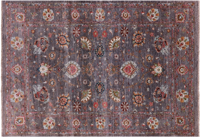 Hand-Knotted Persian Tabriz Wool Rug