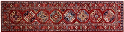 Bokhara Hand-Knotted Runner Rug