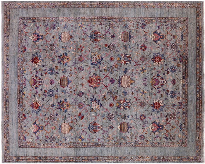 Hand-Knotted Persian Tabriz Rug