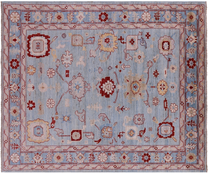 Hand Knotted Oushak Wool Rug