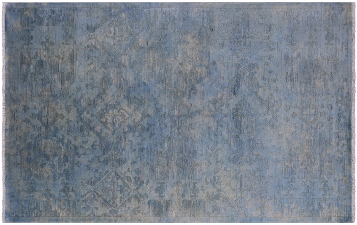 Hand-Knotted Overdyed Full Pile Wool Rug