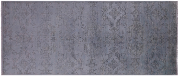 Overdyed Full Pile Hand Knotted Wool Rug