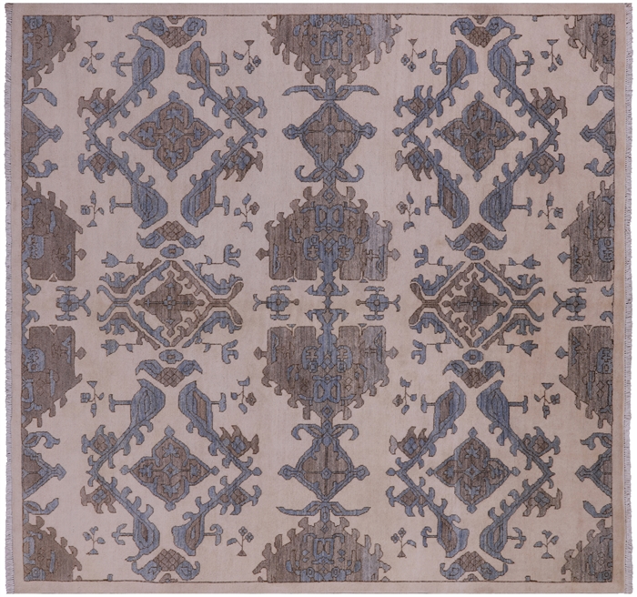 Square William Morris Hand Knotted Rug