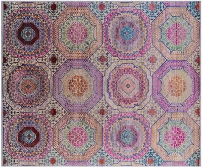 Wool & Silk Mamluk Hand-Knotted Rug