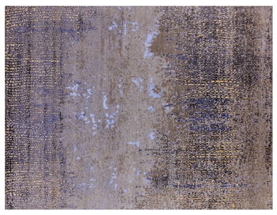 Wool & Silk Abstract Hand Knotted Rug