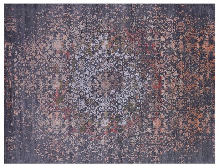 Modern Hand Knotted Wool & Silk Rug