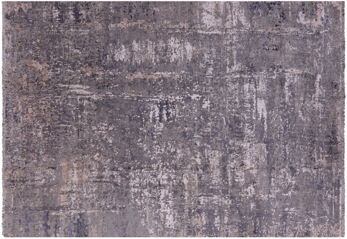 Modern Wool & Silk Hand Knotted Rug