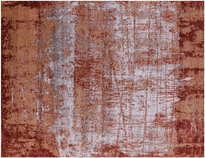 Wool & Silk Modern Hand Knotted Rug