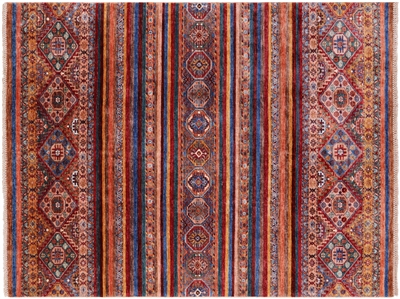 Hand-Knotted Super Kazak Khorjin Rug