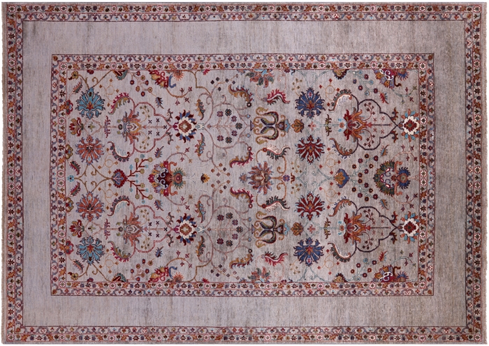 Hand-Knotted Persian Tabriz Wool Rug